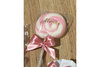 lolly rond wit en roze kleefnaam goud