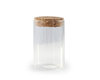 700 ml rond transparant pot met kurk deksel