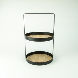 zwart metalen etagere