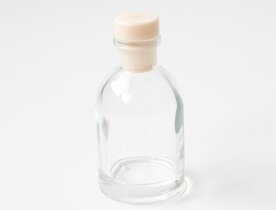 luxe flesje transparant naturel dop