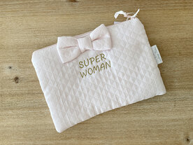 toilettas losange met strik