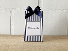 snoepzak medium streep marine