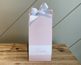 snoepzak XL streep roze