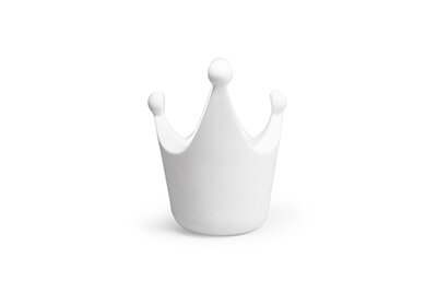 Spaarpot wit kroon large
