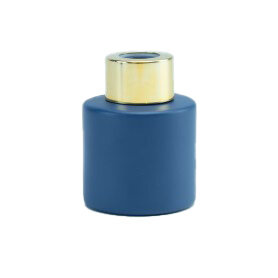 blauw cilinder geurfles goud 50 ml