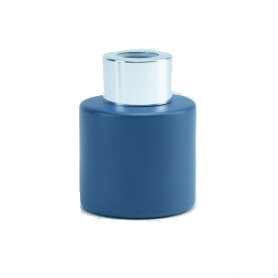 blauw cilinder geurfles zilver 50 ml