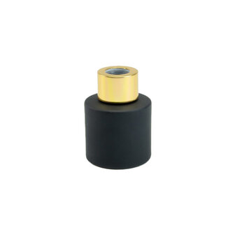 zwart cilinder geurfles goud 50 ml
