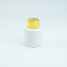 wit cilinder geurfles goud 50 ml