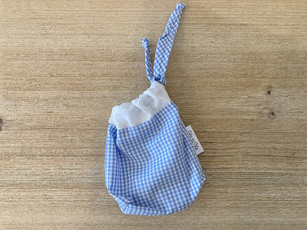 Stropzakje vichy blauw