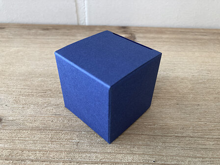 kubus doosje donkerblauw