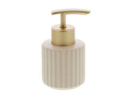 ecru beige geribbeld zeeppomp goud