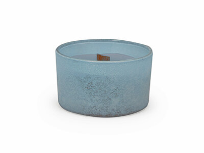 geurkaars blauw met steeneffect