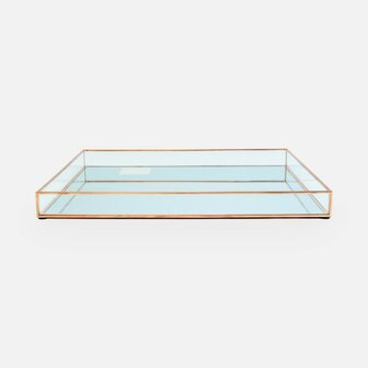 glas metalen frame rechthoekig dienblad
