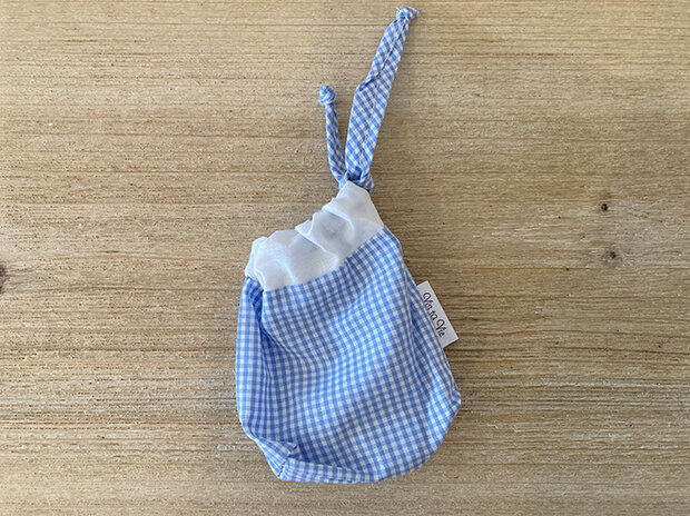 Stropzakje vichy blauw