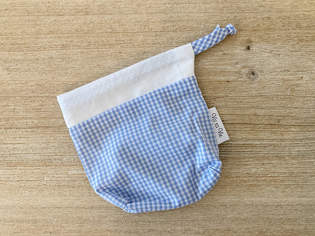 Stropzakje vichy blauw