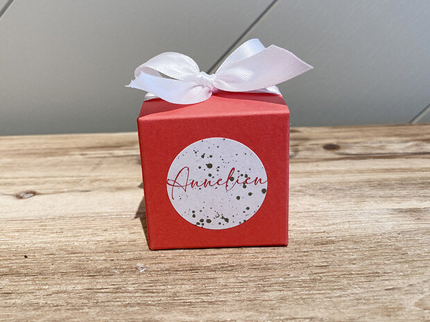 kubus doosje koraal coral red rood