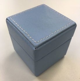 Kubus lederlook - babyblauw