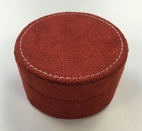 Rond doosje daimlook - terra