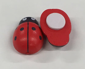 3D sticker pimpampoentje - rood