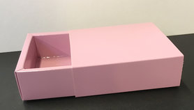 Vierkant schuifdoosje - roze