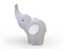 Nachtlamp olifant large - grijs