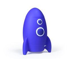 Nachtlampje raket small - galaxy blue