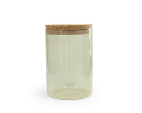 Bokaal rond in glas met kurk large - cotton