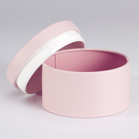 Blikje rond hoog - roze