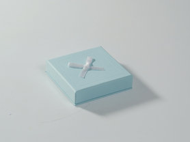 Vierkant doosje - lichtblauw