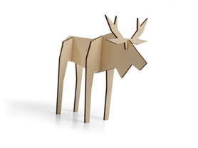 Nordic eland puzzel hout - small