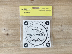 Vierkante sticker - wil je mijn meter worden