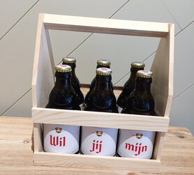 Krat met 6 Duvel flesjes - wil je mijn meter worden