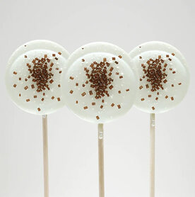 Artisanale koper glitterlolly - wit
