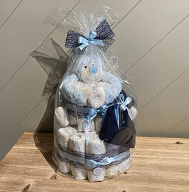 Pampertaart met slingeraap - lichtblauw