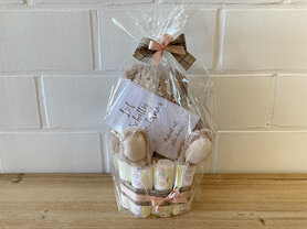 Pampertaart met beer - roze