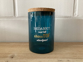 Bokaal chocotof leeg - silver blue