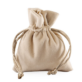 Fluweel  stropzakje - ecru Fluweel  stropzakje - ecru