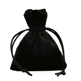 Fluweel  stropzakje - zwart