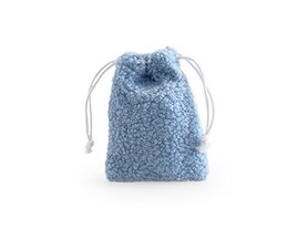 Strop zakje in bouclé - silver blue