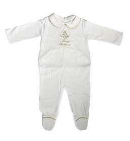 Pyjama 'Merry Christmas' goud 1 - wit