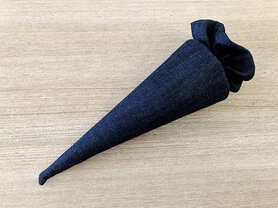 Puntzak in stof - donker jeans Puntzak in stof - donker jeans