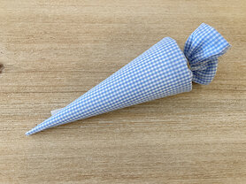 Puntzak in stof - vichy blauw Puntzak in stof - vichy blauw