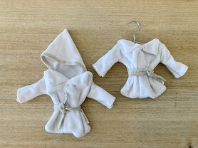 Badjasje wit met bies - linnen