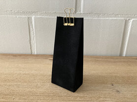 Hoog doosje in velvet - zwart
