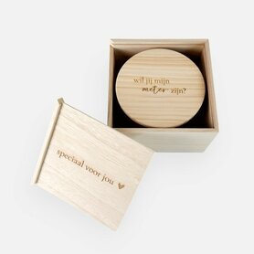 Geschenkset Wil je mijn meter zijn? - frosted white