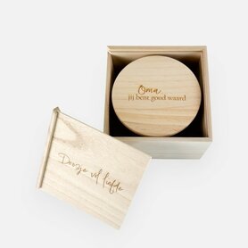 Geschenkset Oma jij bent goud waard - frosted white