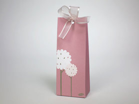 Pakket: 20 x hoog doosje met tekening - framboos