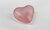 Plexi hartje 6 cm - roze satijn mat